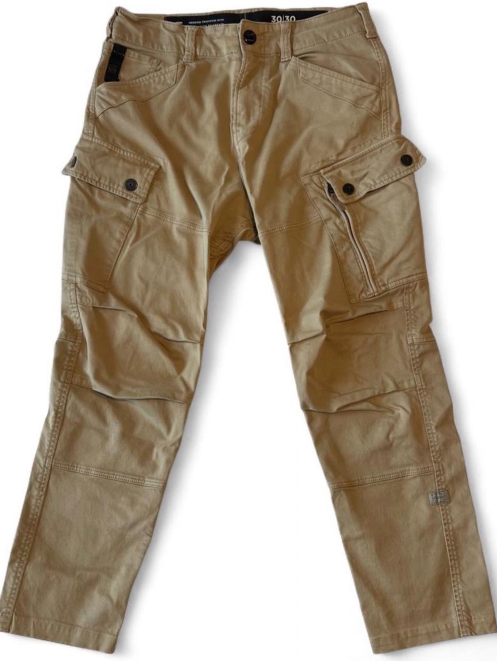 G-Star Raw Roxic Straight Tapered Cargo Pants - Size 30/30 Khaki Tan